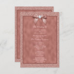  Rose Gold &amp; Stylish Glitter Wedding Program