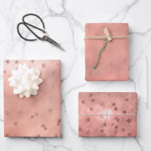 Rose Gold Sunset Cloud Wrapping Paper Sheets