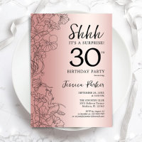 Rose Gold Surprise 30th Birthday
