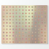 Rose Gold Swarovski Crystals Mint Copper Pink Wrapping Paper (Flat)