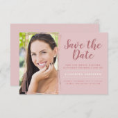 Rose Gold Sweet 16 Birthday Save the Date Invitation (Front/Back)