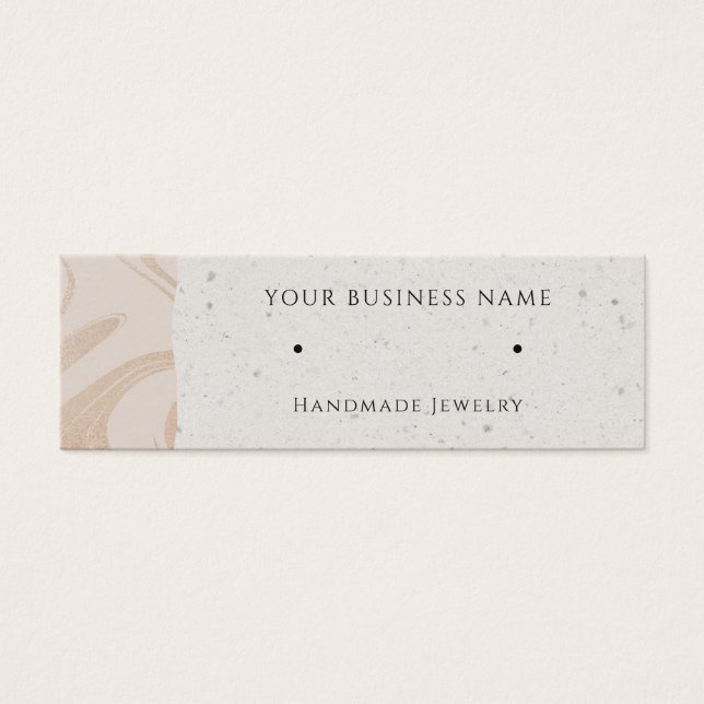 Rose Gold Swirls Stud Earring Display Cards (Front)