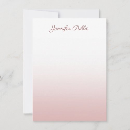 Rose Gold Template Calligraphed Script Name Modern