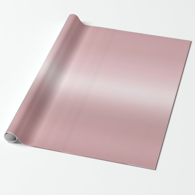 Rose Gold Template Elegant Modern Trendy Glamorous Wrapping Paper (Unrolled)