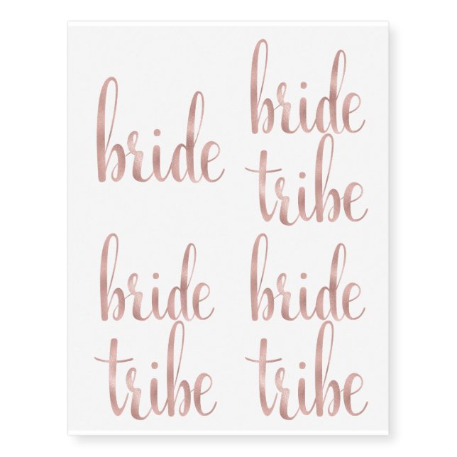 Rose gold temporary tattoos (Front)