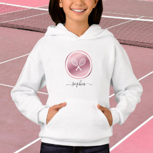 Rose Gold Tennis Kids Personalized Hoodie