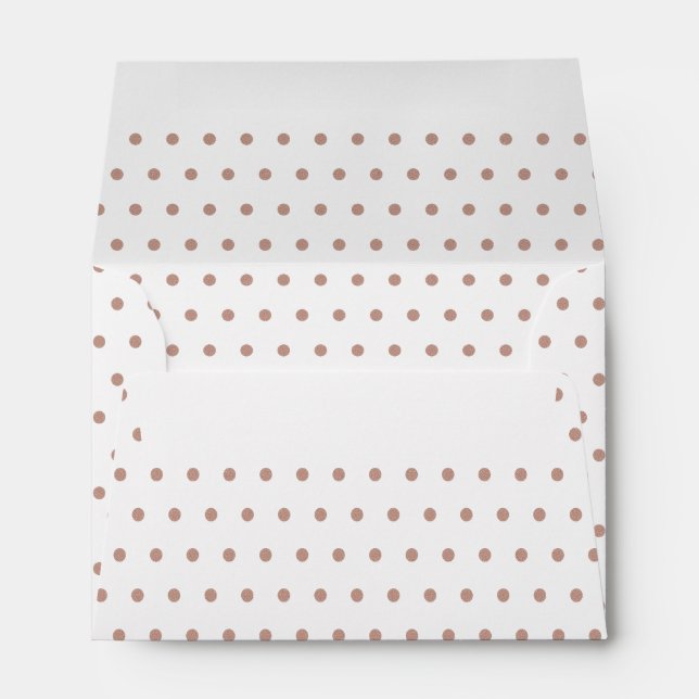 Rose Gold Textured Polka Dot Pattern Envelope (Back (Bottom))