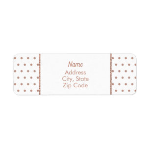 Rose Gold Textured Polka Dot Pattern Label