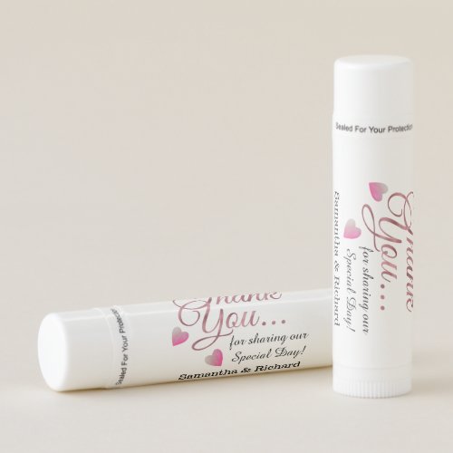 Rose Gold Thank You Wedding Favor  