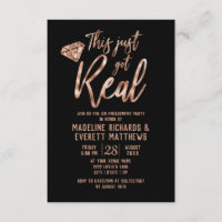 Rose Gold This Just Got Real Engagement Party