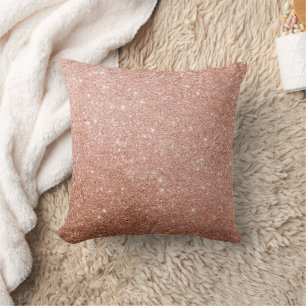 Rose Gold Throw Pillow