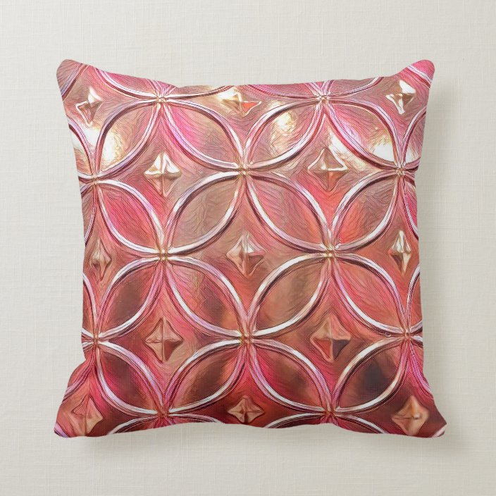 Rose Gold Throw Pillow