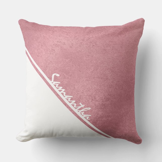 Rose Gold Throw Pillow (Front)