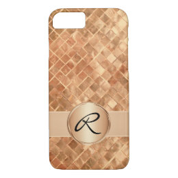 Rose Gold Tiles and Custom Monogram iPhone 8/7 Case