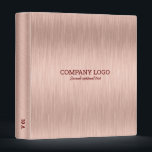 Rose-gold tones brushed aluminum metallic texture 3 ring binder<br><div class="desc">Simple and elegant metallic design.Rose-gold tones and brushed aluminum metallic texture background.</div>