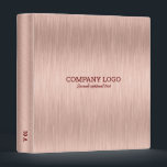 Rose-gold tones brushed aluminum metallic texture 3 ring binder<br><div class="desc">Simple and elegant metallic design.Rose-gold tones and brushed aluminum metallic texture background.</div>