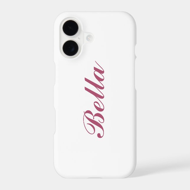 Rose Gold & Transparent Named iPhone 7 Plus Case (Back)