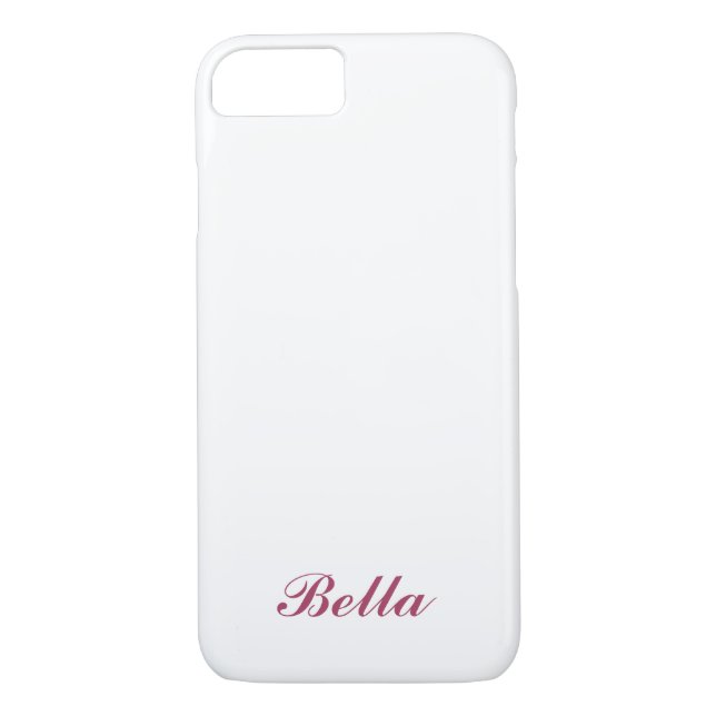 Rose Gold & Transparent Personalized iPhone 7 Case (Back)