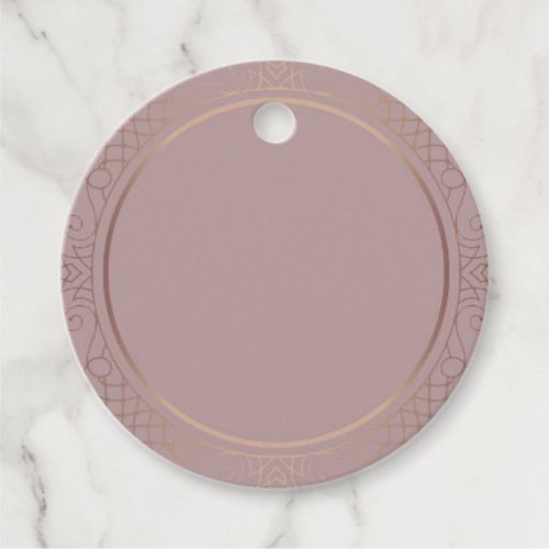 Rose Gold Trendy Blank Template Add Your Text Favor Tags