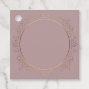 Rose Gold Trendy Custom Blank Template Favor Tags