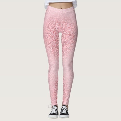 Rose Gold Trendy Modern Elegant Template Leggings