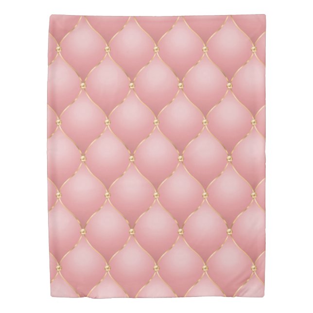 Rose Gold Tufted Duvet Cover (Front)