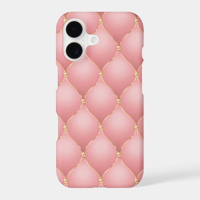 Rose Gold Tufted iPhone Case (Back)