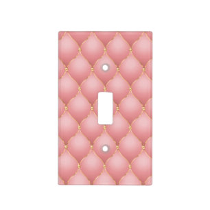 Rose Gold Tufted Light Switch Cover