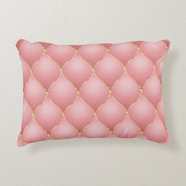 Rose Gold Tufted Throw Pillows (Front)