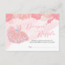 Rose gold tutu dress pink floral Diaper Raffle Enclosure Card