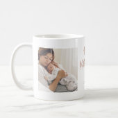Rose Gold | Two Photo Script Happy Mother's Day Mu Coffee Mug (Left)