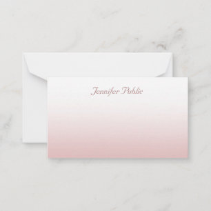 Rose Gold Typed Script Name Elegant Template