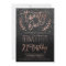 Rose gold typography black glitter 21st Birthday