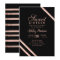 Rose gold typography stripes Sweet 16 party