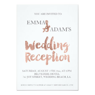 modern evening reception wedding invitations zazzle