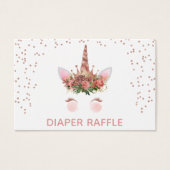 Rose Gold Unicorn Princess Diaper Raffle (Front)