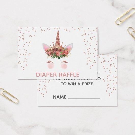 Rose Gold Unicorn Princess Diaper Raffle (Office)