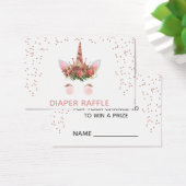 Rose Gold Unicorn Princess Diaper Raffle (Desk)