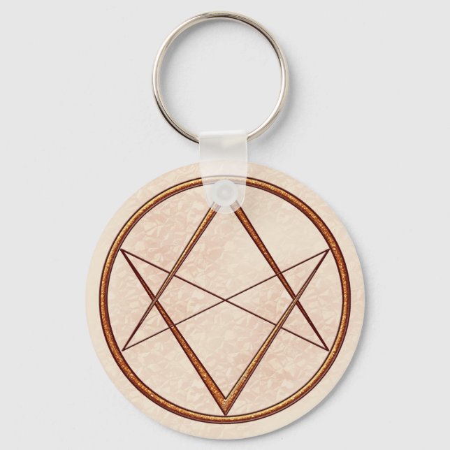 Rose Gold Unicursal Keychain (Front)