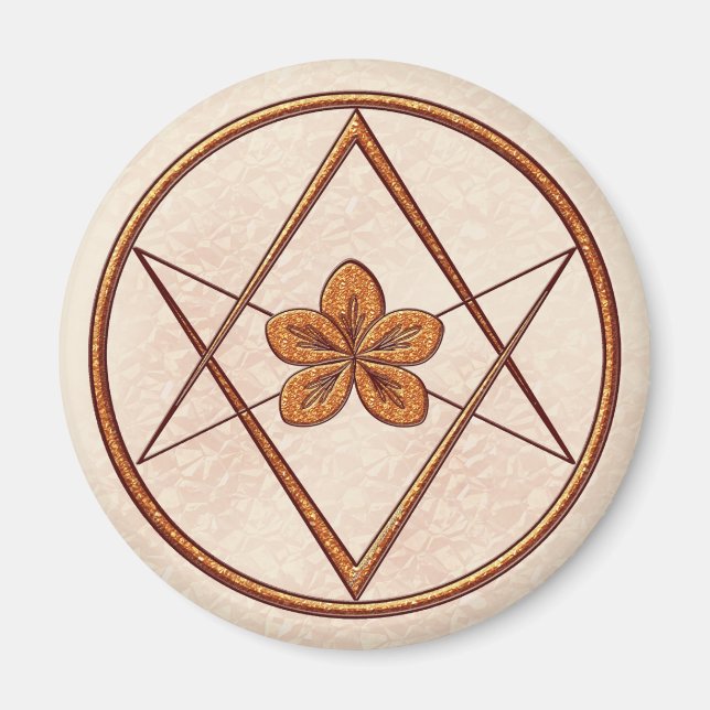 Rose Gold Unicursal Magnet (Front)