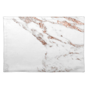 Rose gold vein marble cloth placemat