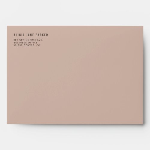 Rose gold veined marble stone business office envelope