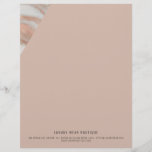 Rose gold veined marble stone business office letterhead<br><div class="desc">Elegant luxury professional beige faux craft letterhead with faux metallic copper rose gold marble corner and a classic typography script with a classy touch.</div>