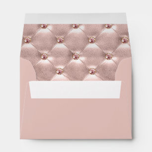 Rose Gold Vintage Pink Birthday Party Envelope