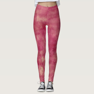 Rose Gold Watercolor Abstraction Leggings