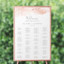 Rose Gold Watercolor Alphabetical Seating Chart