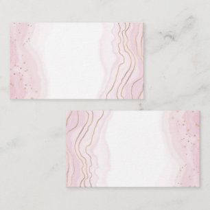 Rose Gold Watercolor Business Card
