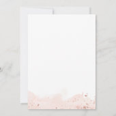 Rose Gold Watercolor Geometric 1st Birthday Party Invitation (Back)