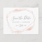 Rose Gold Watercolor Geometric Save the Date