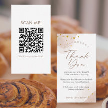 Rose Gold Watercolor Leave a Review QR Code